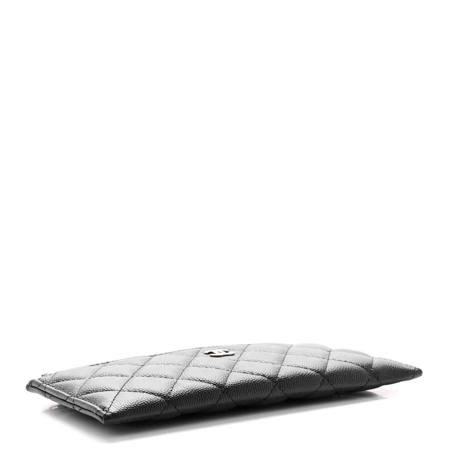 Caviar Quilted Classic Zip Pouch Black