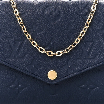 Louis Vuitton Empreinte Pochette Felicie Chain Wallet Navy 12 of 14