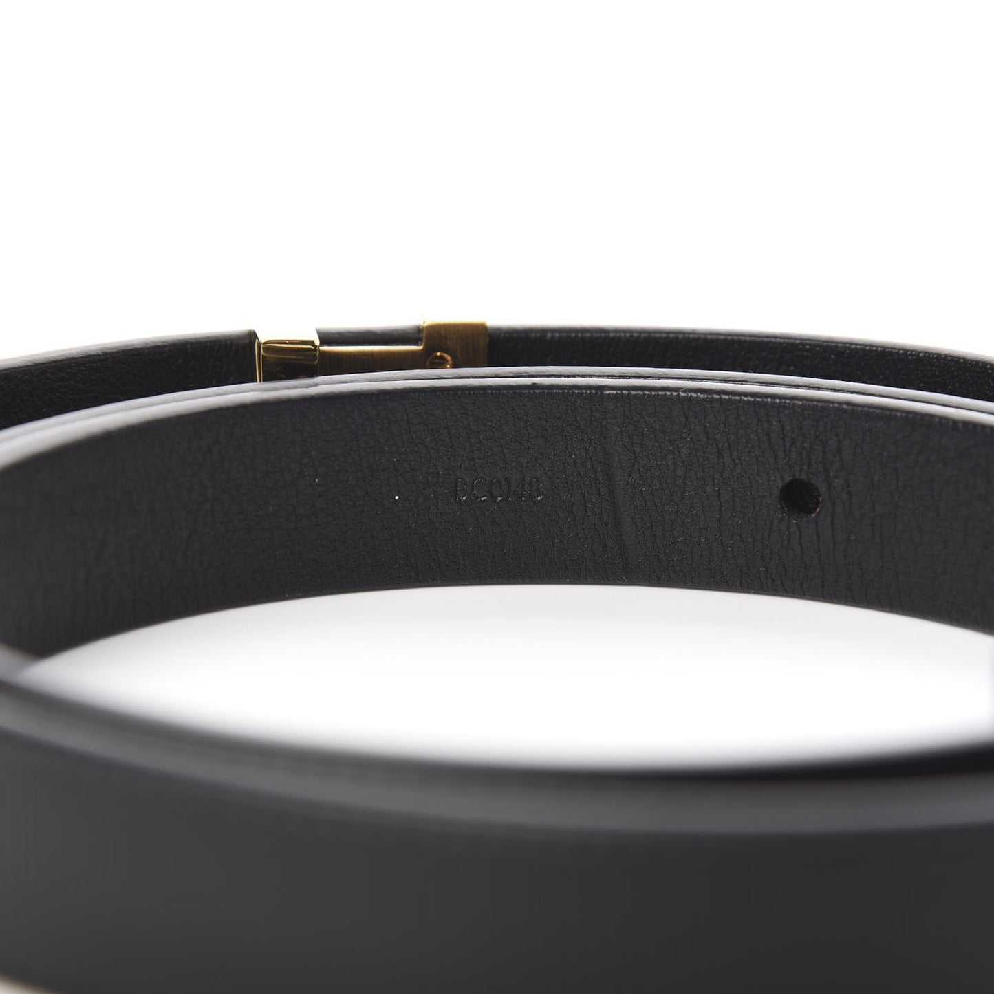 Calfskin Embossed LV Initiales Belt 85 34 Black