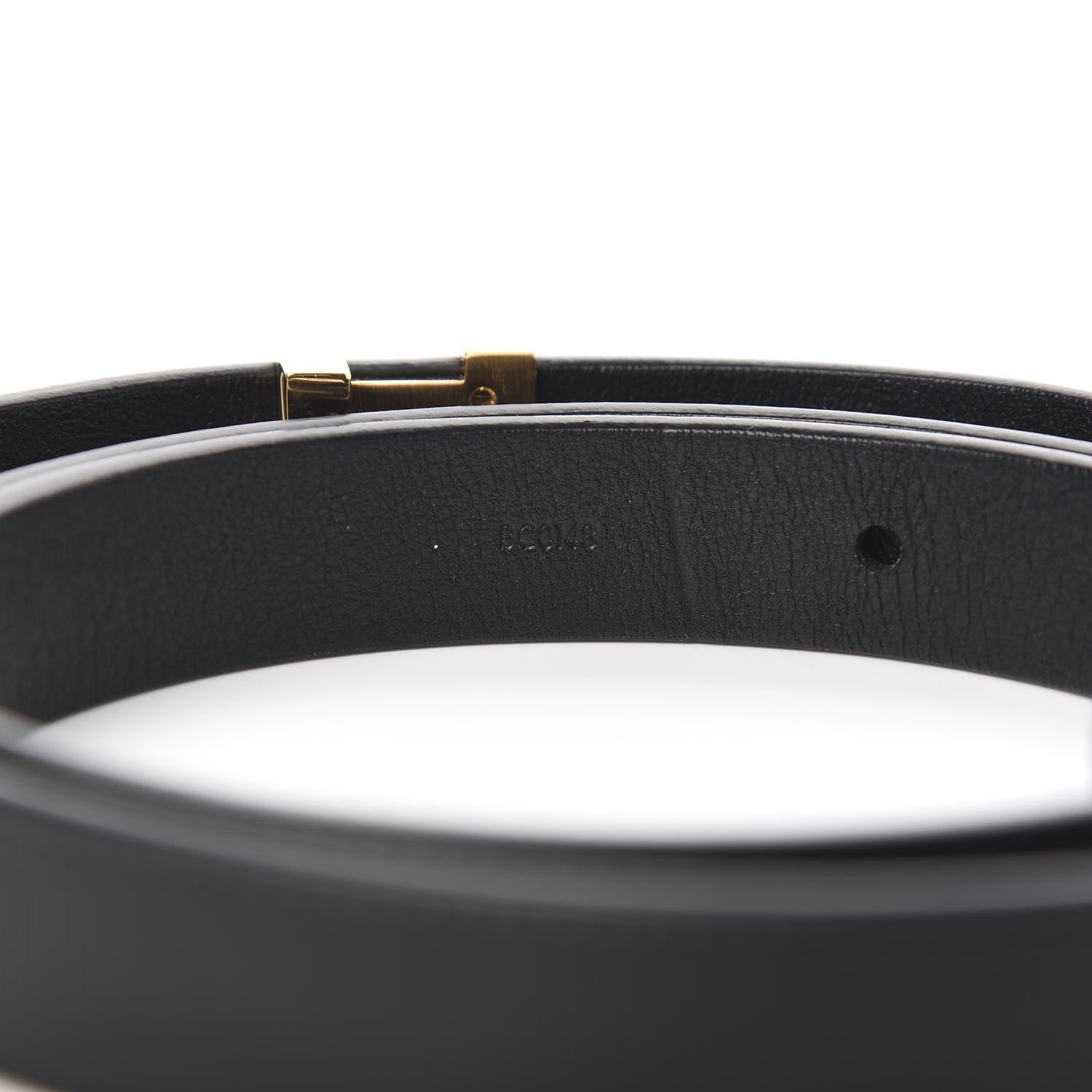 Louis Vuitton Calfskin Embossed LV Initiales Belt 85 34 Black 3 of 7
