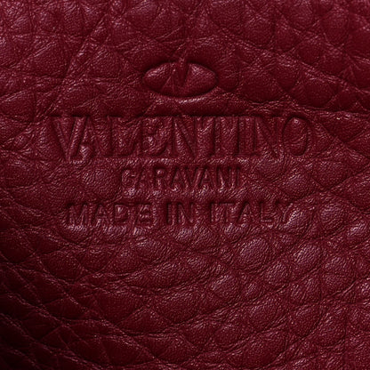 Valentino Garavani Pebbled Calfskin Small Rockstud Flip-Lock Messenger Bag Rubino 7 of 12