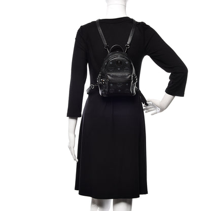 MCM Visetos Side Stud X-Mini Stark Bebe Boo Backpack Black 2 of 10
