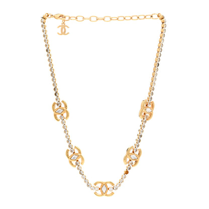 Chanel Metal Crystal CC Marquise Choker Gold 3 of 5