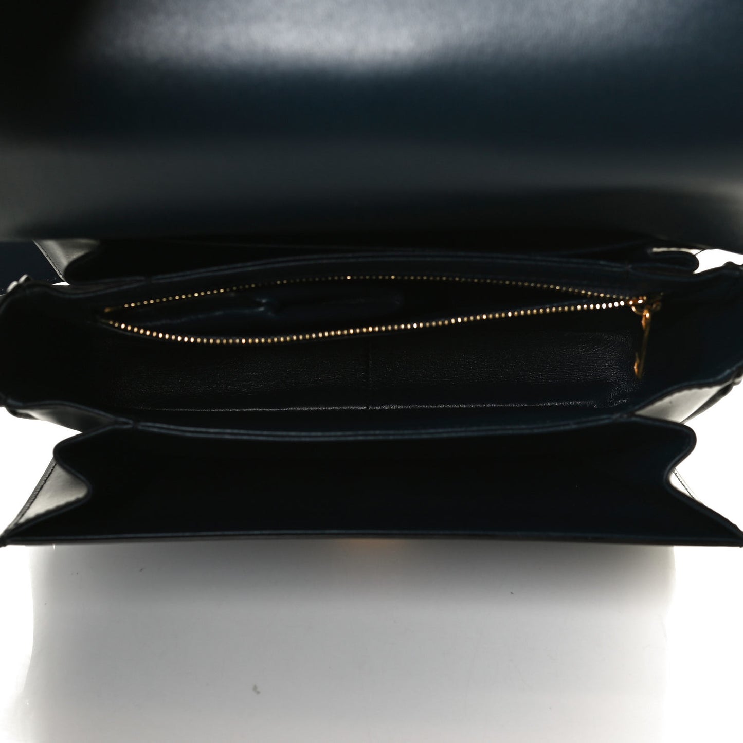 Shiny Calfskin Medium Triomphe Navy Blue