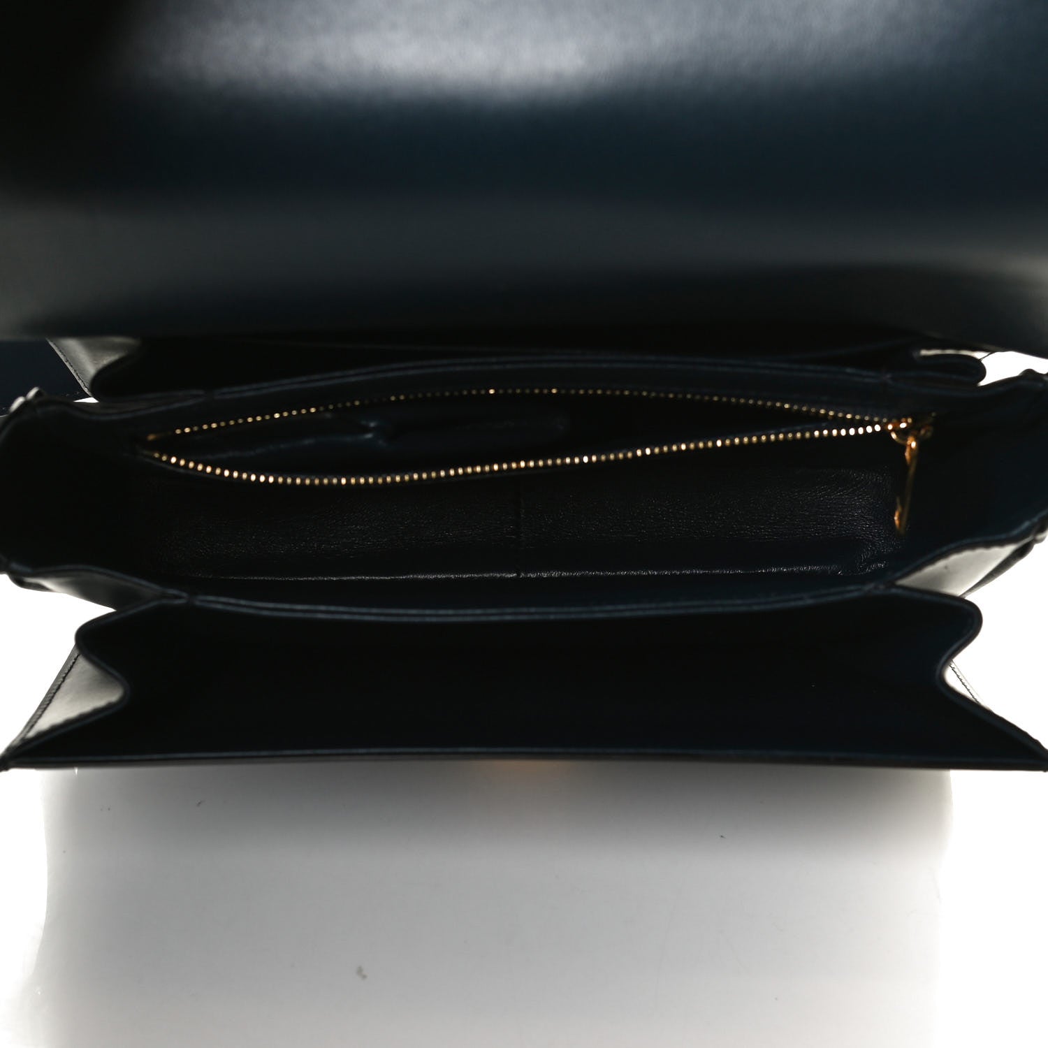 Celine Shiny Calfskin Medium Triomphe Navy Blue 4 of 14