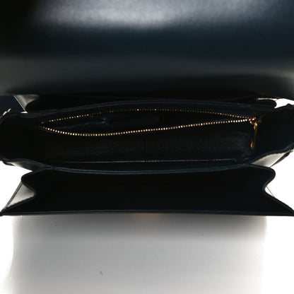 Celine Shiny Calfskin Medium Triomphe Navy Blue 4 of 14