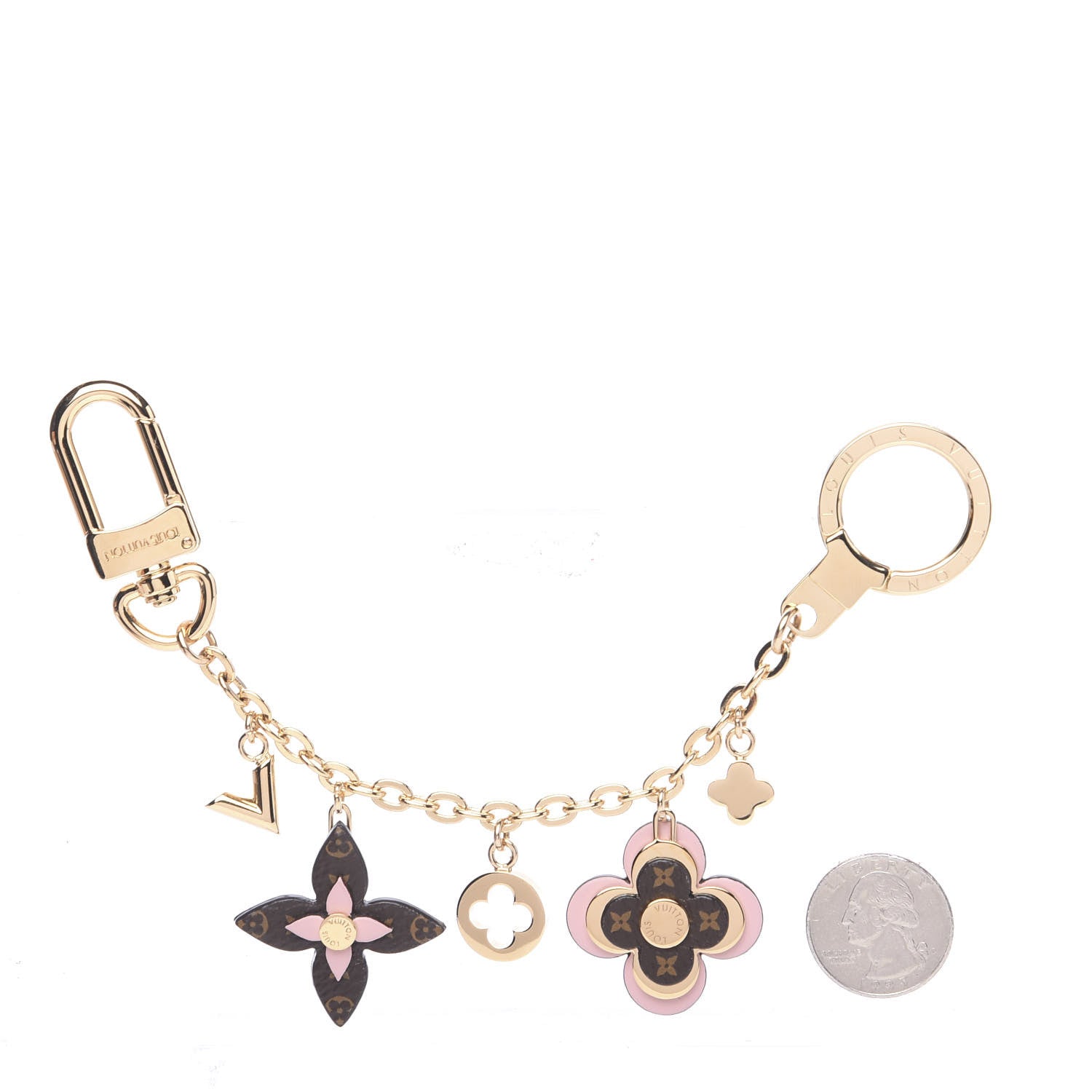 Louis Vuitton Blooming Flowers Bag Charm Chain Pink 2 of 4