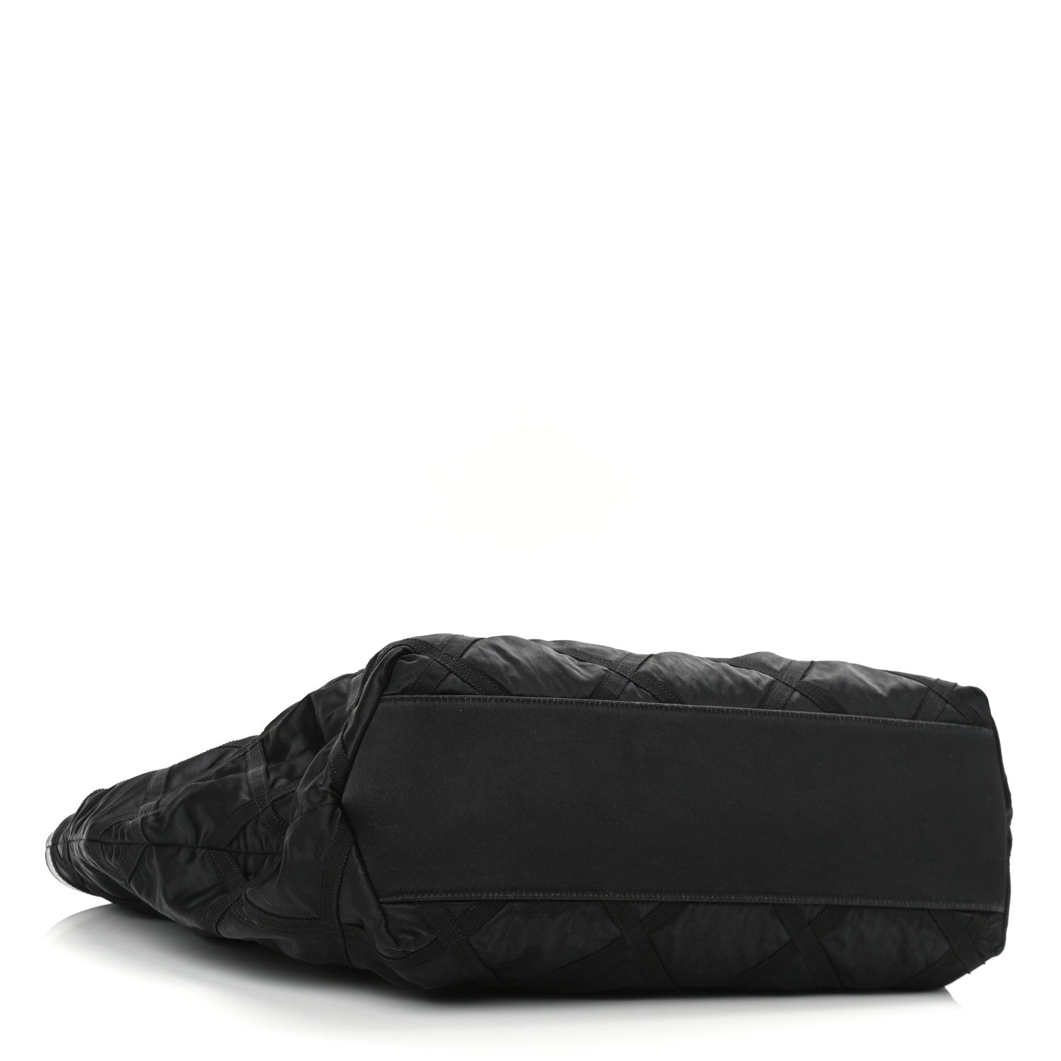 Chanel Nylon Grosgrain Quilted Maxi Lifestyle Shopping Bag Black 4 of 10