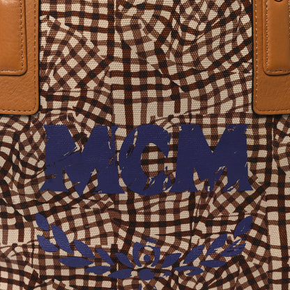 MCM Visetos Medium Liz Reversible Shopper Tote Cognac 15 of 17