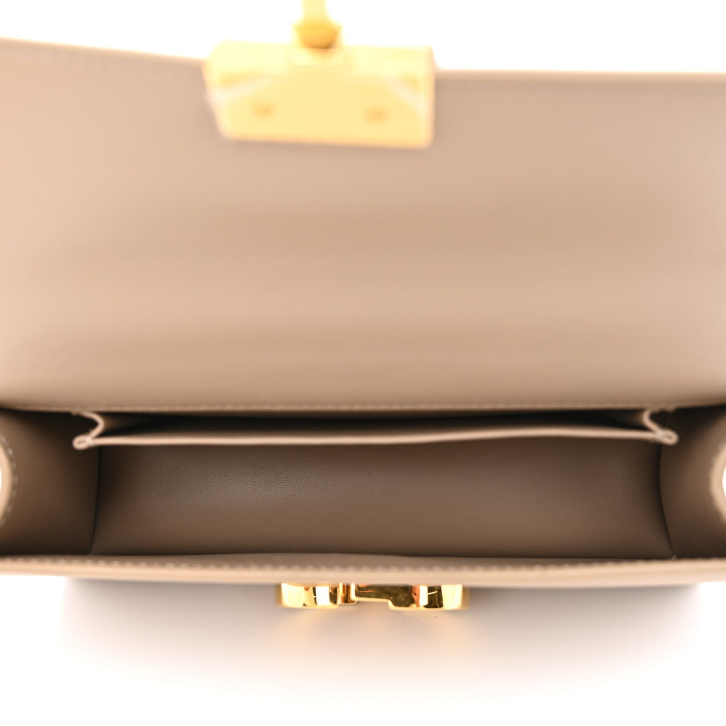 Grained Calfskin 30 Montaigne East West Chain Flap Bag Hazelnut