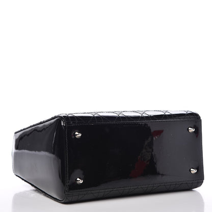 Christian Dior Patent Cannage Medium Lady Dior Black 4 of 7