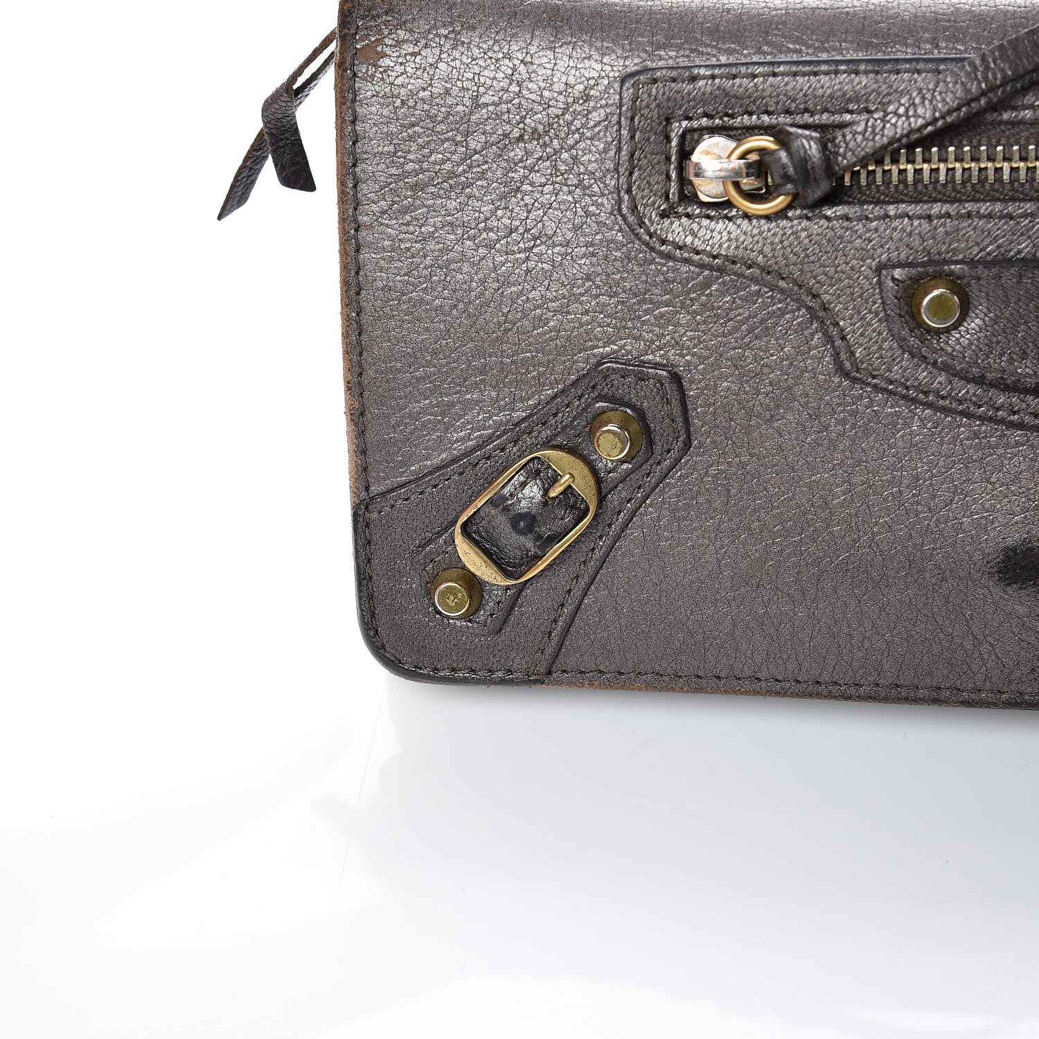 Balenciaga Agneau Classic Gold Hardware Money Wallet Bronze 23 of 24
