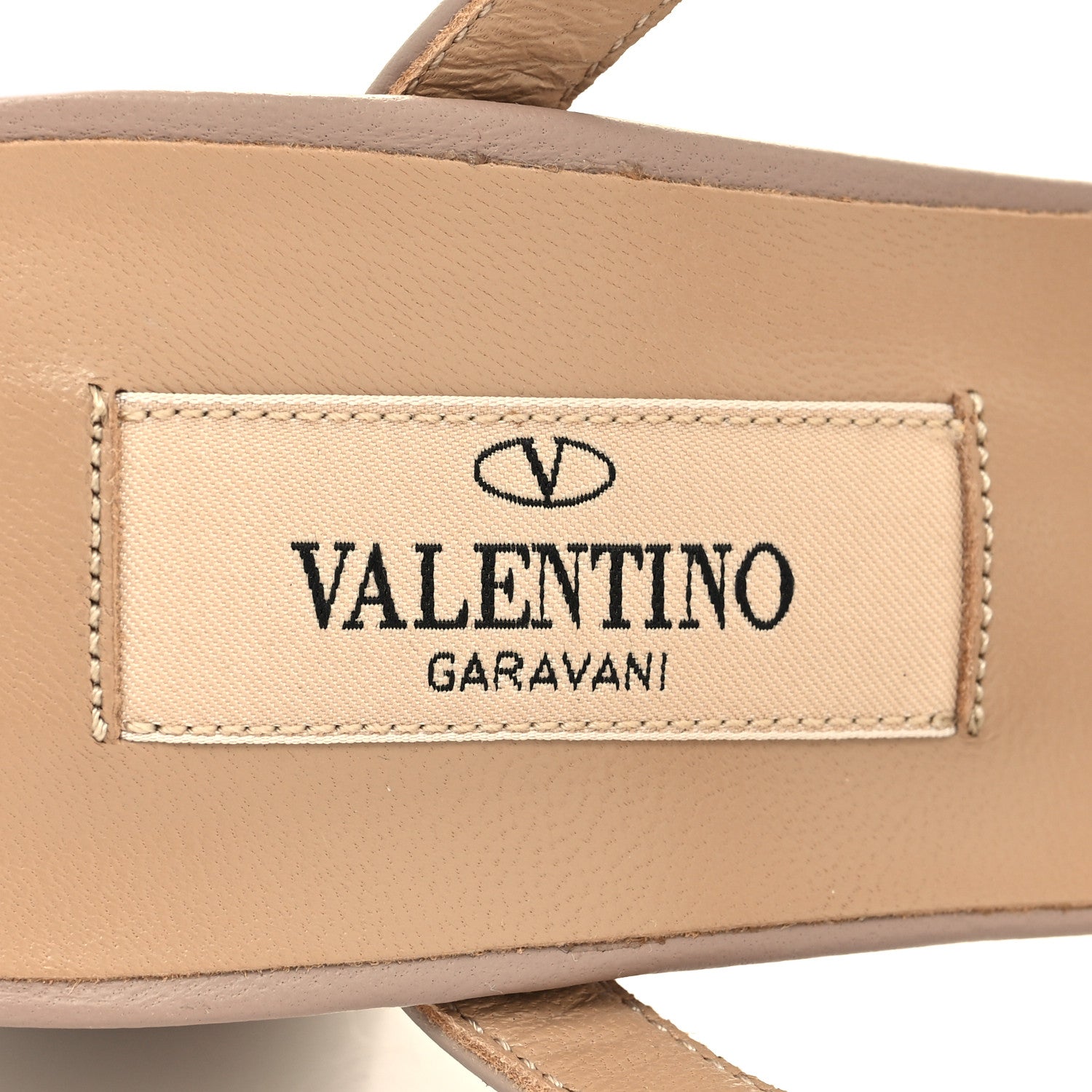 Valentino Garavani Calfskin Rockstud 60mm Caged Slide Sandals 37 Poudre 8 of 8