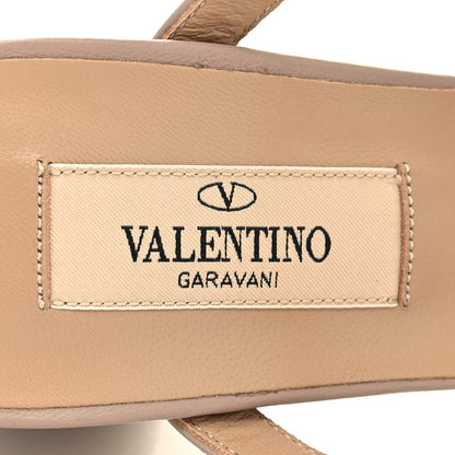 Valentino Garavani Calfskin Rockstud 60mm Caged Slide Sandals 37 Poudre 8 of 8