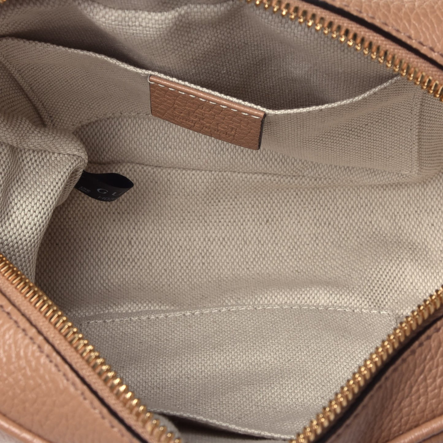 Pebbled Calfskin Small Soho Disco Bag Rose Beige