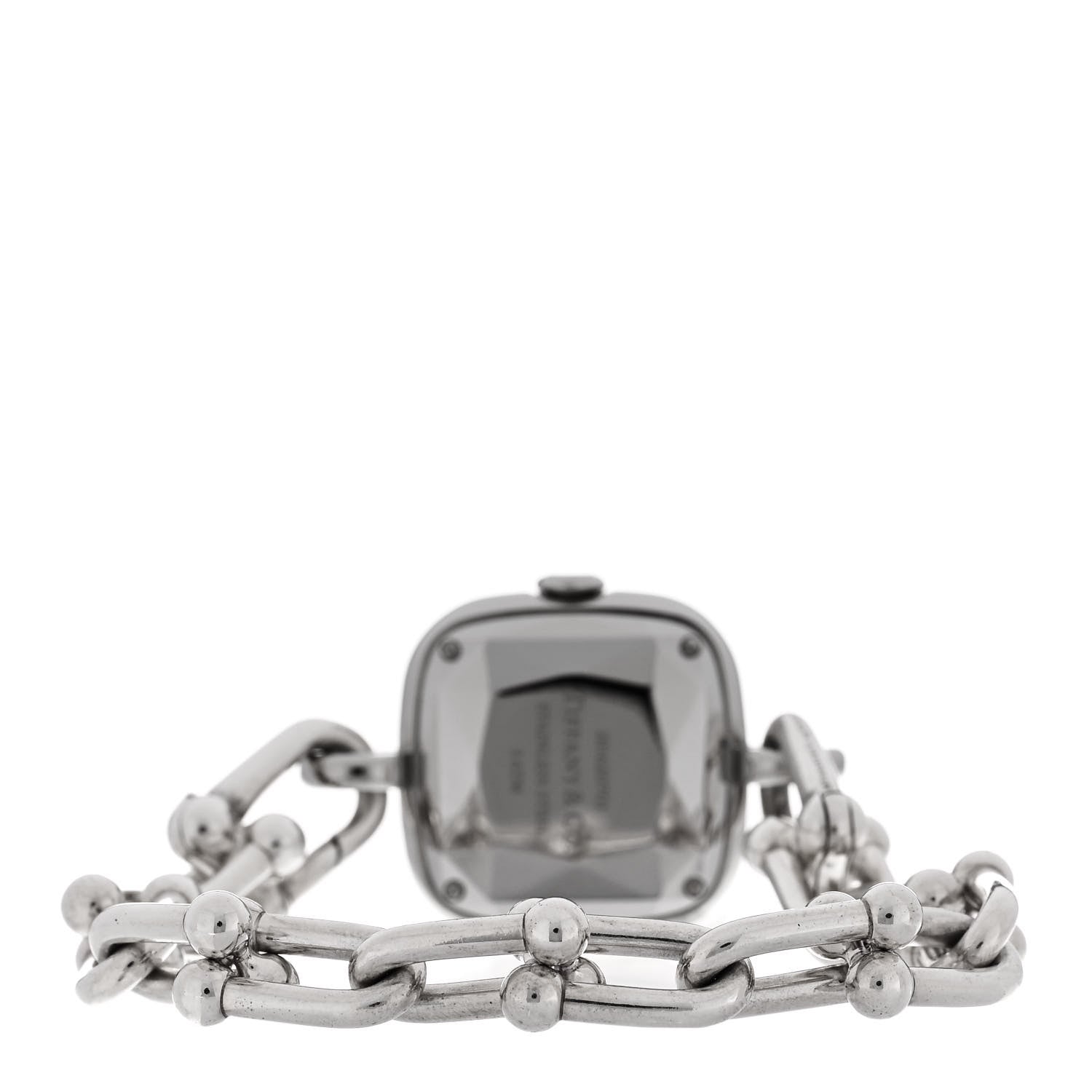 Tiffany Sterling Silver Diamond 24mm HardWear Quartz Watch 3 of 6