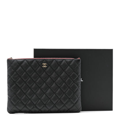 Chanel Caviar Quilted Medium Cosmetic Case Black 11 of 11