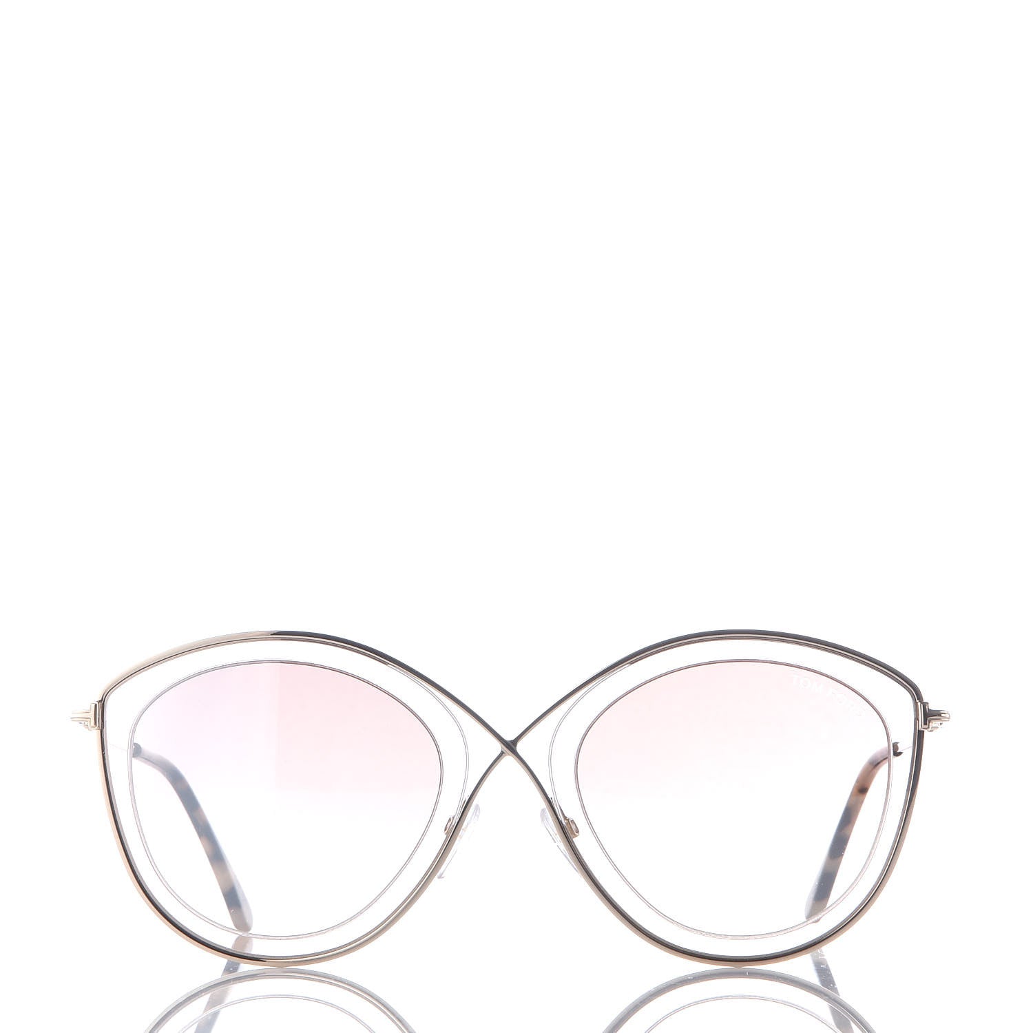 Tom Ford Sascha 02 Round Sunglasses TF604 Gold Tortoise 2 of 8