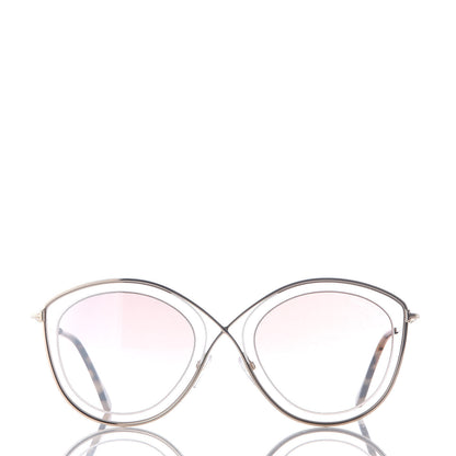 Tom Ford Sascha 02 Round Sunglasses TF604 Gold Tortoise 2 of 8