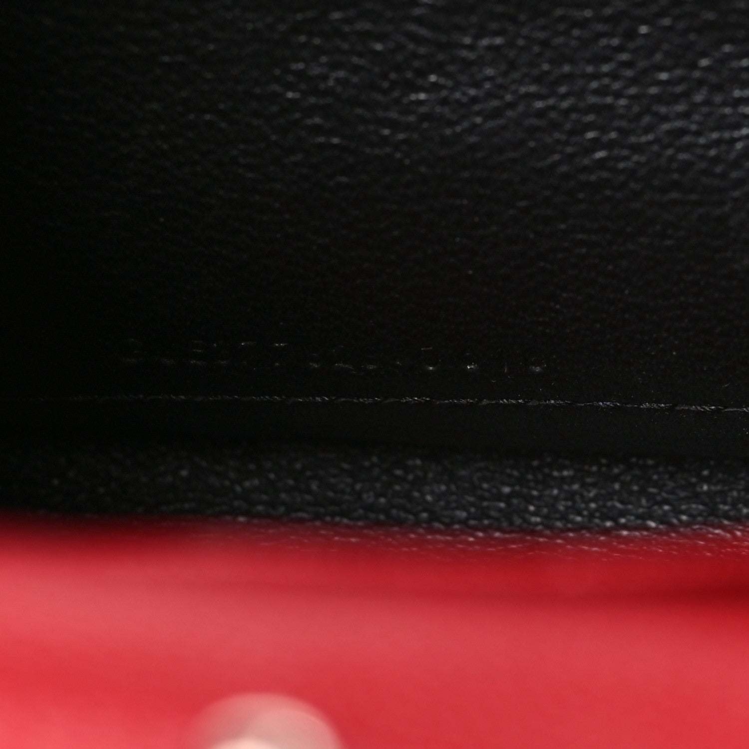 Saint Laurent Grain De Poudre Matelasse Chevron Monogram Chain Wallet Red 7 of 10