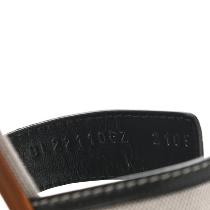 Hermes Calfskin Canvas Oran Sandals 39 Black 8 of 9