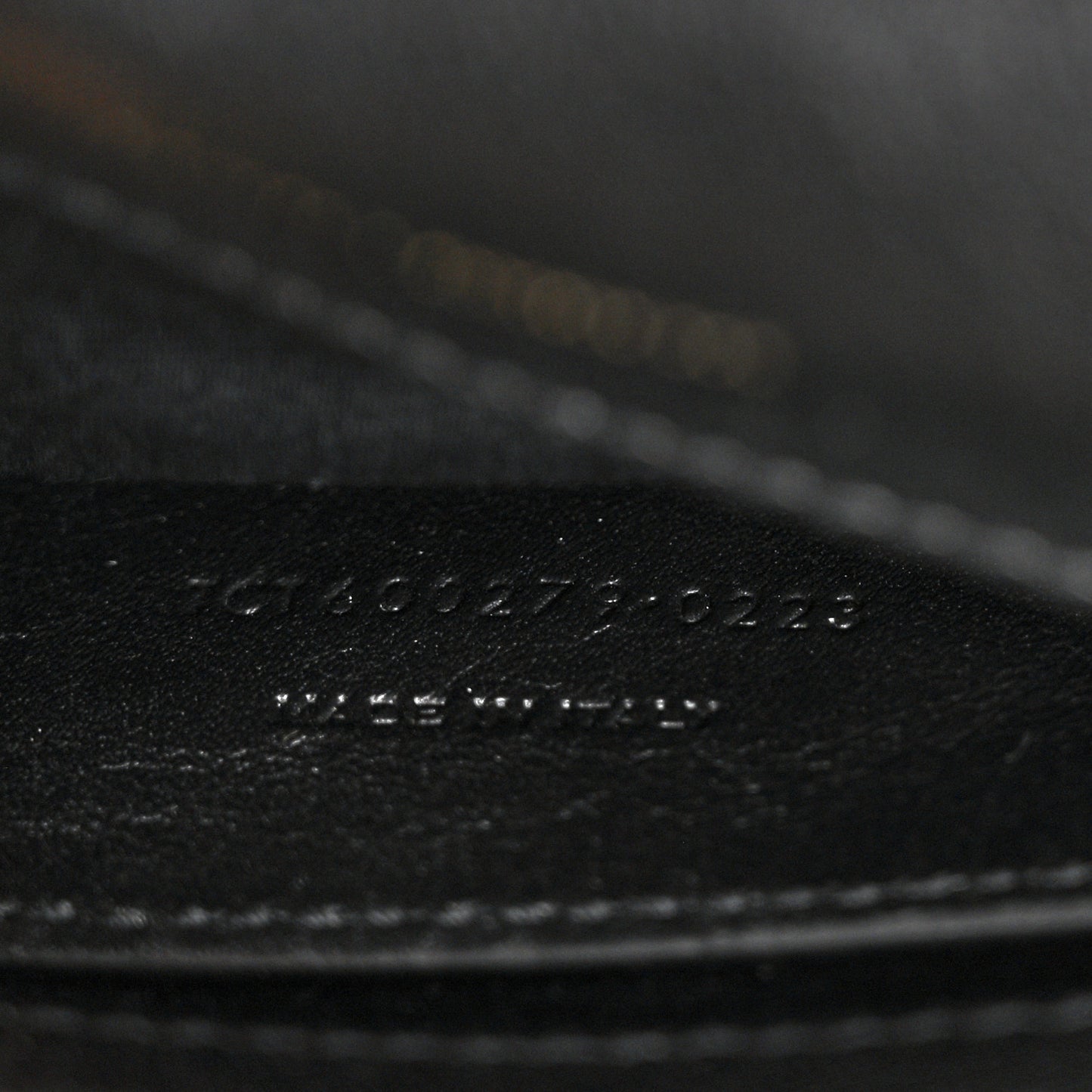 Sheepskin Matelasse Chevron Monogram Medium College Bag Black