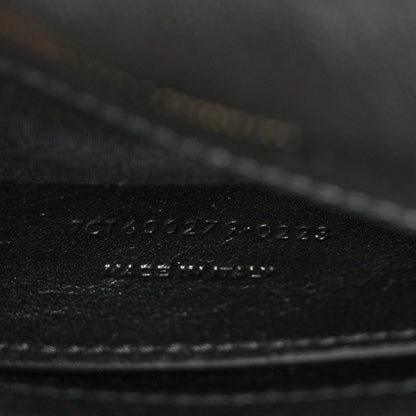 Saint Laurent Sheepskin Matelasse Chevron Monogram Medium College Bag Black 7 of 10