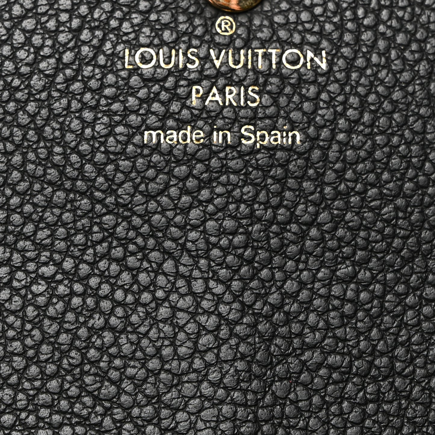 LOUIS VUITTON Monogram Empreinte Giant Sarah Wallet Black Beige