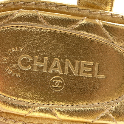 Chanel Goatskin Fantasy CC Pearl Thong Sandals 41 Gold 6 of 11