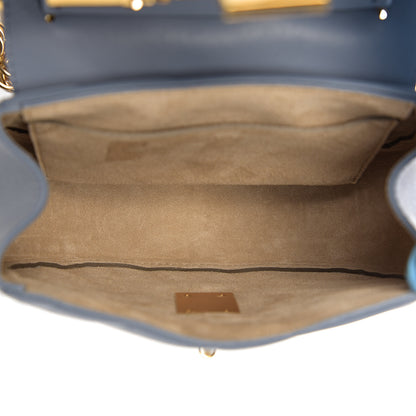 Chloe Calfskin Quilted Mini Drew Bijou Shoulder Bag Washed Blue 4 of 9
