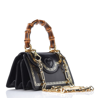 Gucci Calfskin Bamboo Mini Thiara Top Handle Bag Black 3 of 9