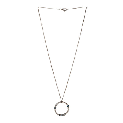 David Yurman Sterling Silver Diamond Blue Topaz Iolite Aquamarine Confetti Pendant Necklace 3 of 4