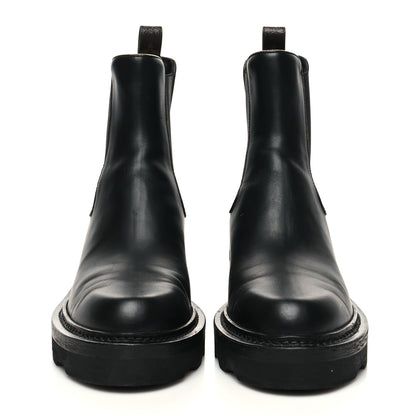 Louis Vuitton Calfskin Monogram Beaubourg Ankle Boots 38 Black 2 of 9