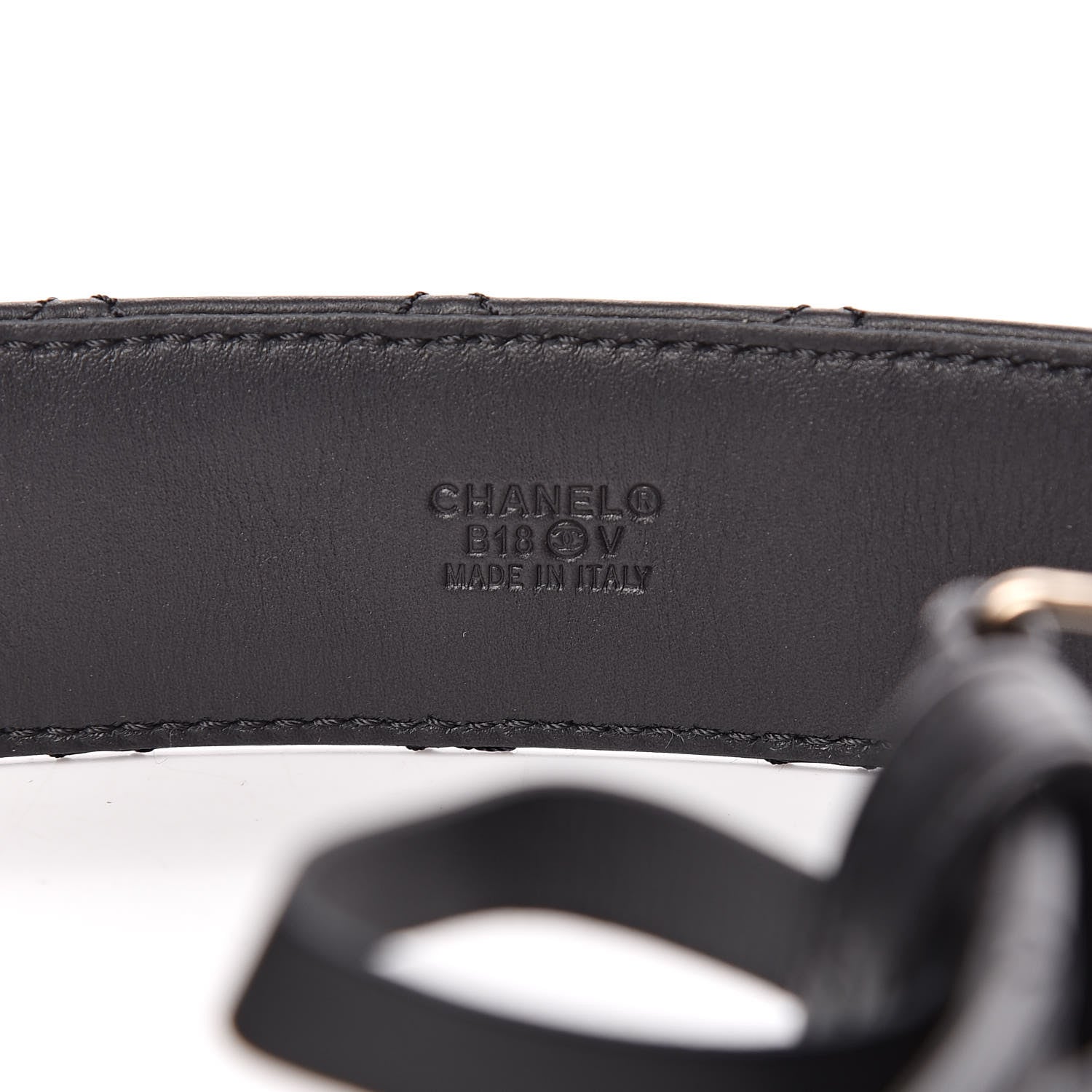 Chanel Lambskin Quilted CC Chain Belt 95 38 Black 6 of 8