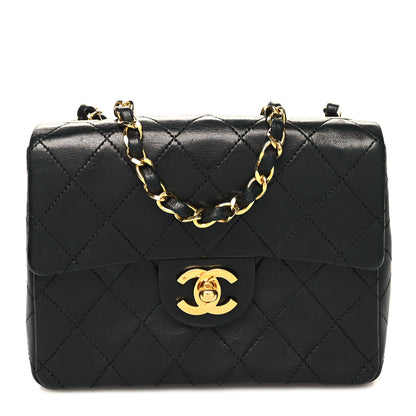 Chanel Lambskin Quilted Mini Square Flap Bag Black 1 of 12