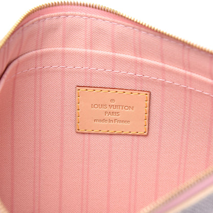 Louis Vuitton Damier Azur Neverfull MM GM Pochette Rose Ballerine 6 of 7
