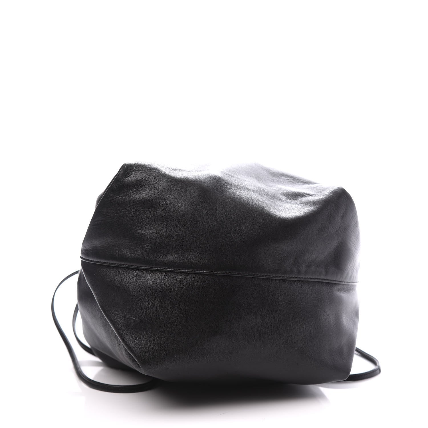 Saint Laurent Lambskin Teddy Drawstring Bag Black 4 of 13