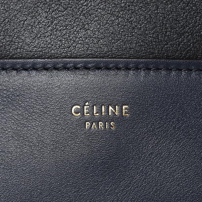Celine Shiny Smooth Calfskin Medium Frame Shoulder Bag Black Navy 7 of 7