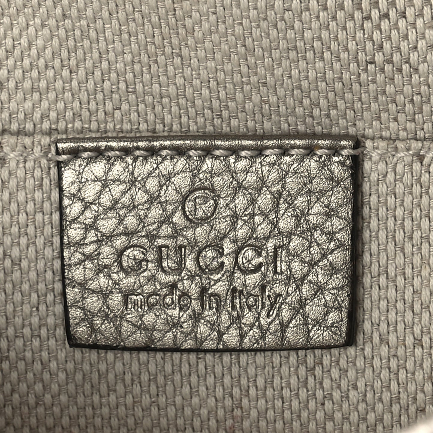 Metallic Pebbled Calfskin Mini Soho Chain Bag Golden Beige