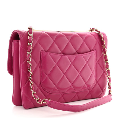 Chanel Lambskin Quilted Medium Trendy CC Flap Dark Pink 3 of 10