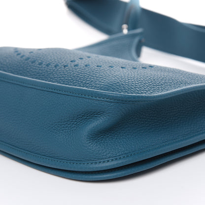 Hermes Taurillon Clemence Evelyne III PM Vert Bosphore 10 of 12