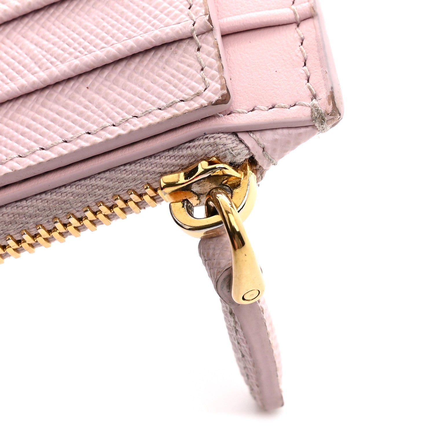 Prada Saffiano City Calf Coin Case Card Holder Alabastro 9 of 11