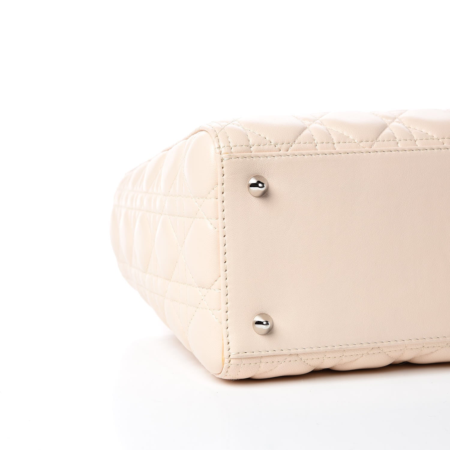 Christian Dior Lambskin Cannage Medium Lady Dior Light Beige 5 of 9