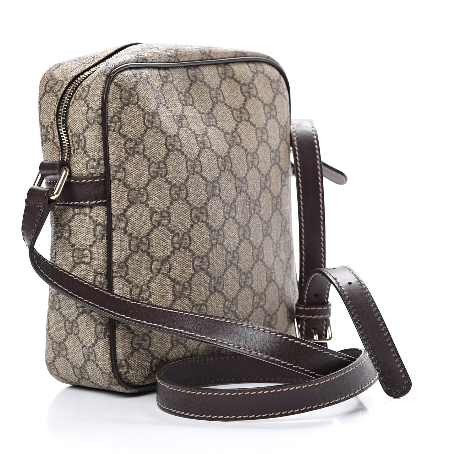 GG Plus Monogram Messenger Bag Dark Brown