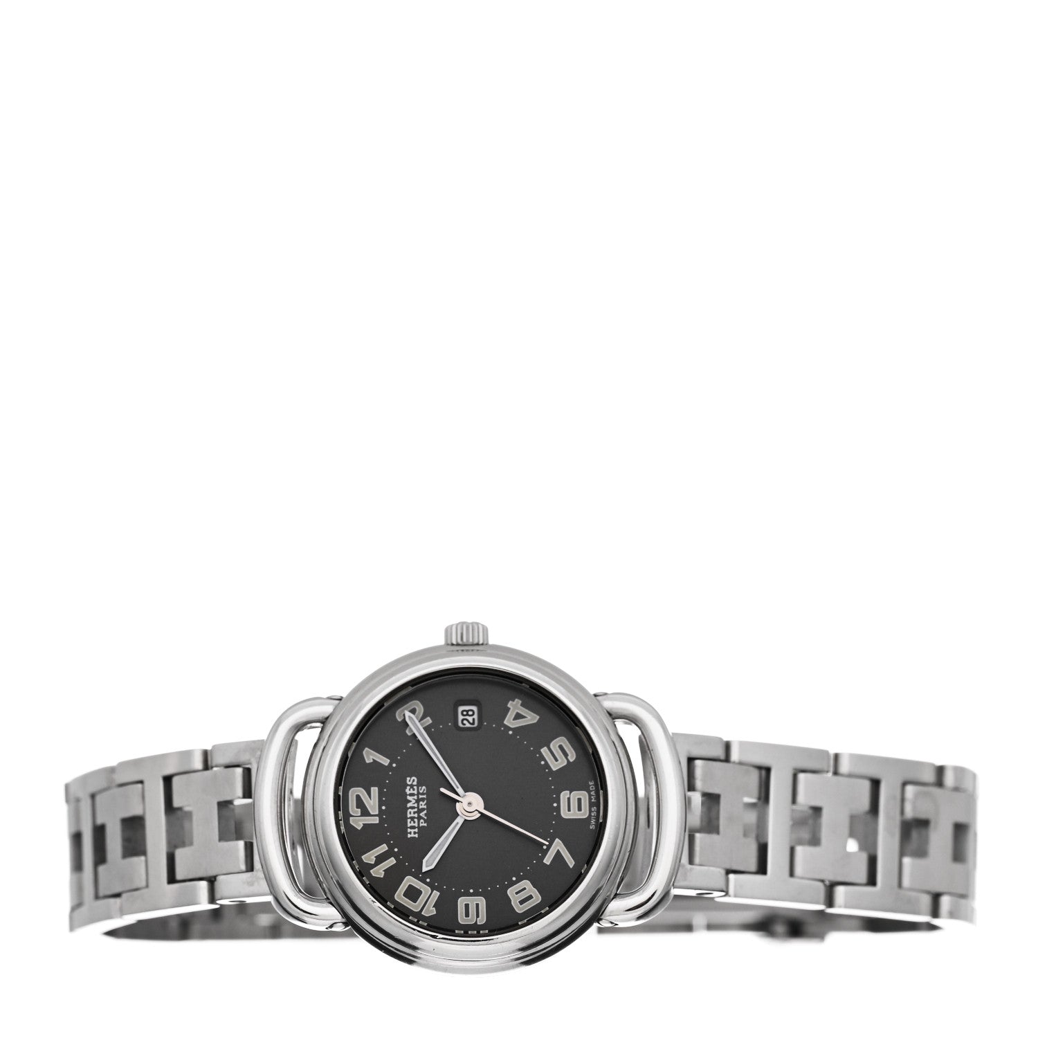 Hermes Stainless Steel 25mm Pullman Quartz Watch Grey 2 of 5