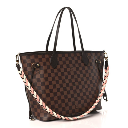 Louis Vuitton Damier Ebene Braided Neverfull MM Pink 4 of 9