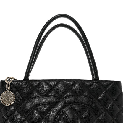 Chanel Caviar Quilted Medallion Tote Black 5 of 10