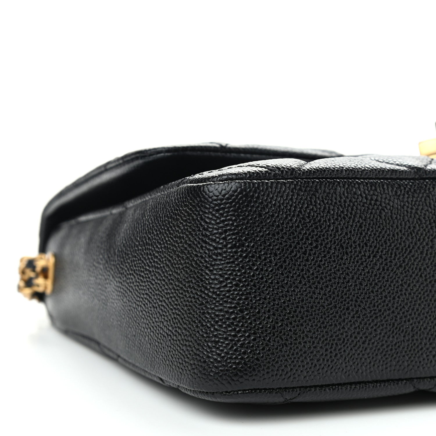 Chanel Shiny Caviar Quilted Large Chain Melody Flap Black 9 of 11
