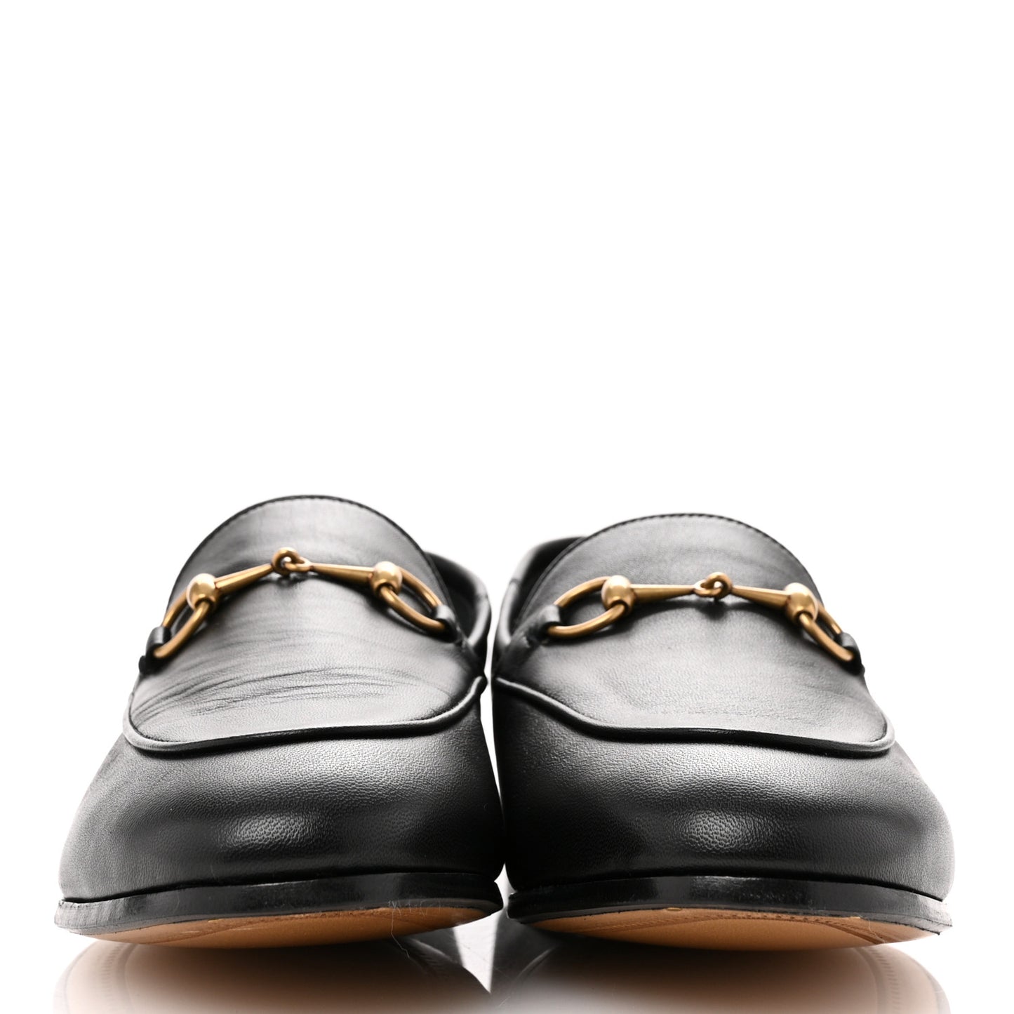 Lambskin Womens Brixton Horsebit Loafers 38 Black