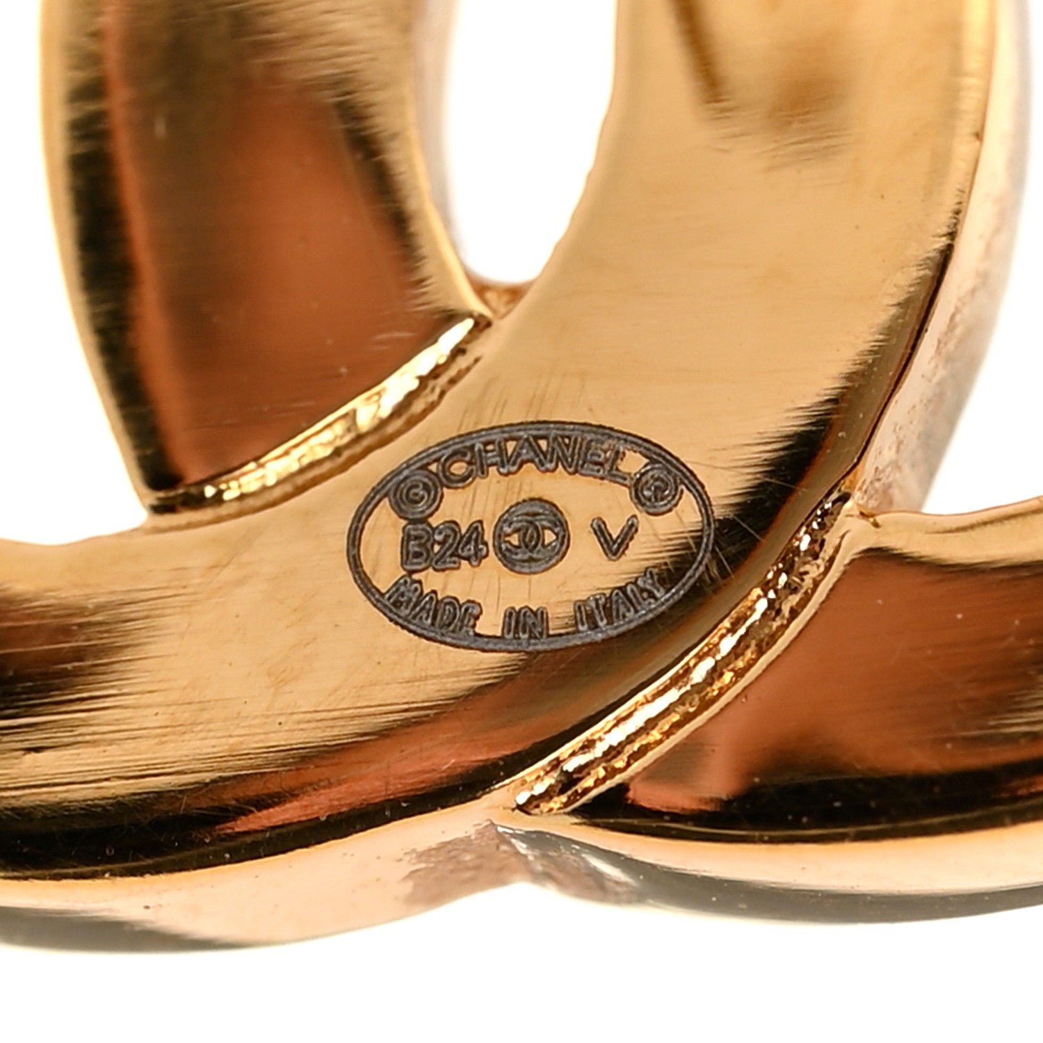 Chanel Metal CC Mini Stud Earrings Gold 4 of 5